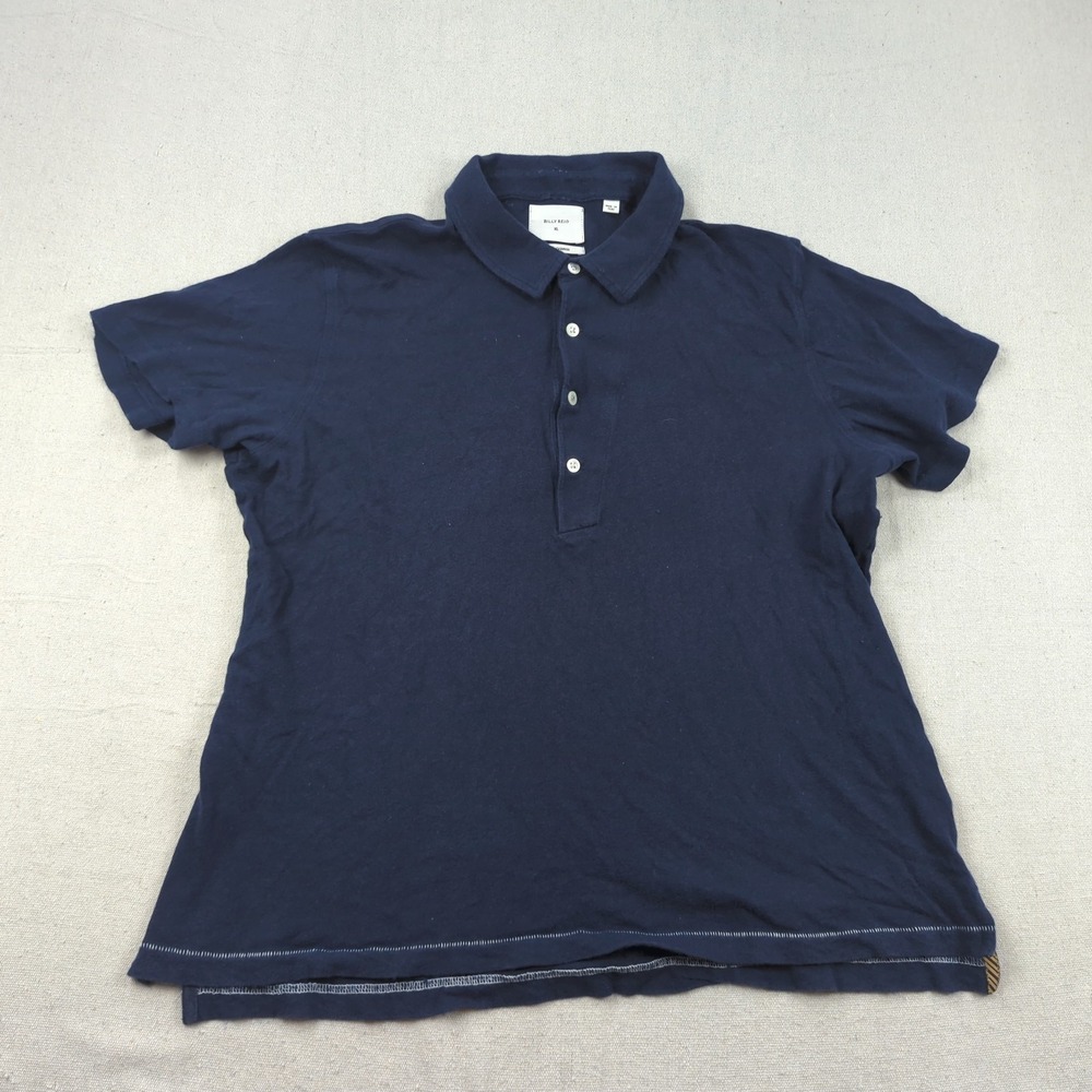 Billy Reid Shirt Mens Extra Large Blue Polo Cotton Cashmere